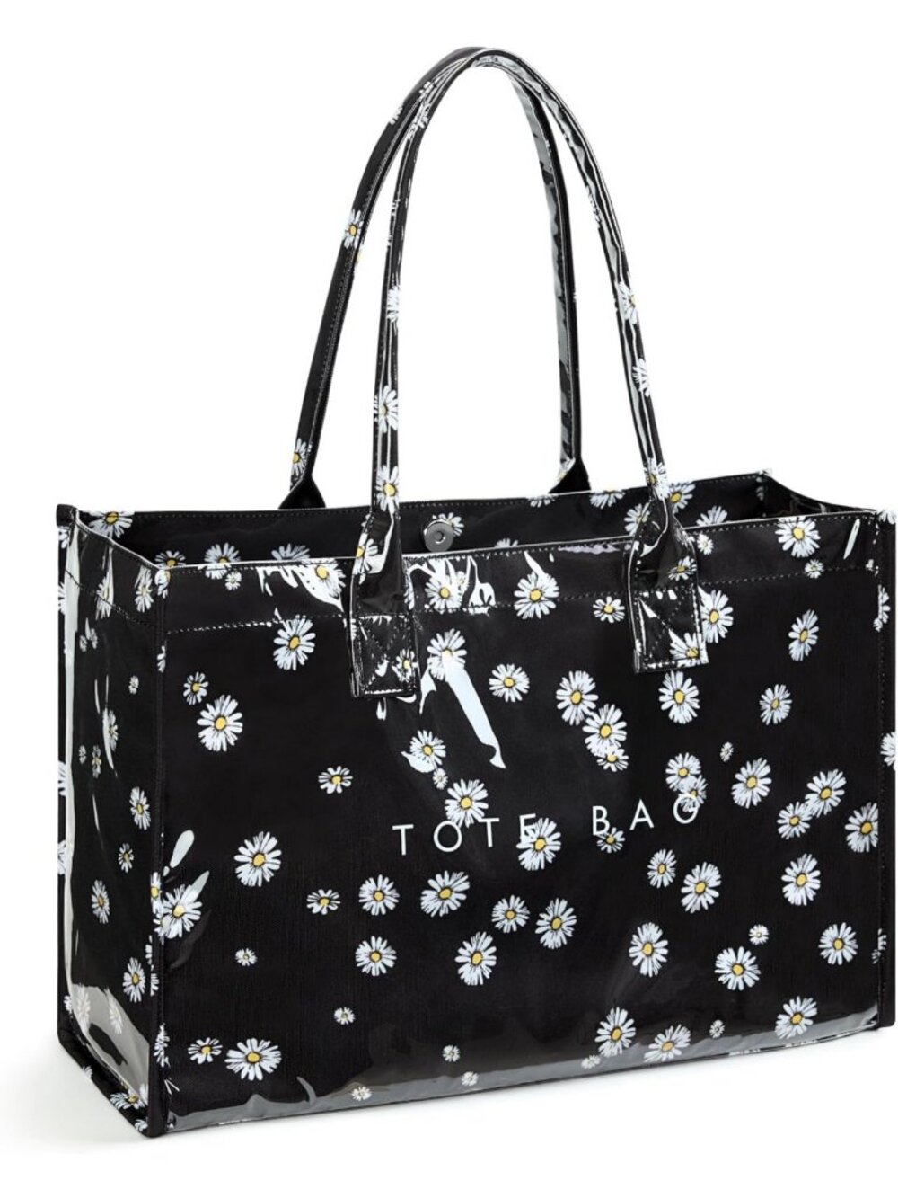 Stylish PVC Tote Bag for Women | Kraft Paper Work Handbag with Top Handle